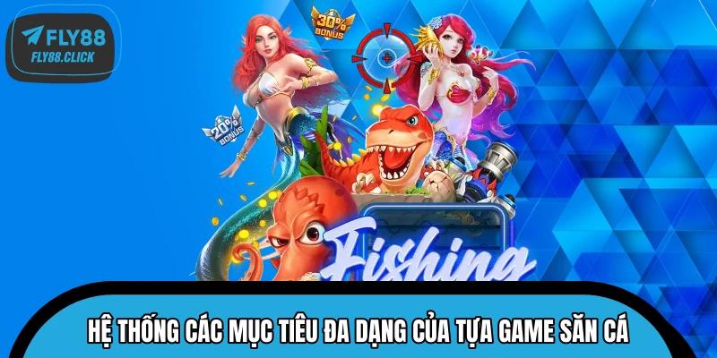 Hệ thống các mục tiêu đa dạng của tựa game săn cá